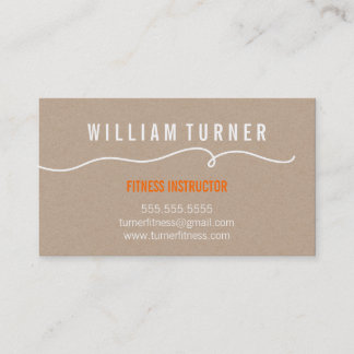 Carte De Visite LIGNE DE TRAITEMENT À LA MAIN simple griffonner kr