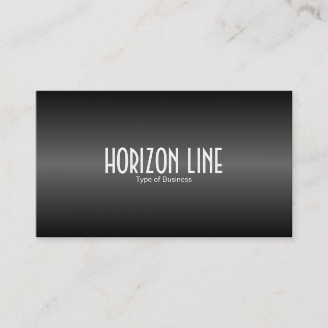 Carte De Visite Ligne d'horizon - Noir et Gris (Devant)