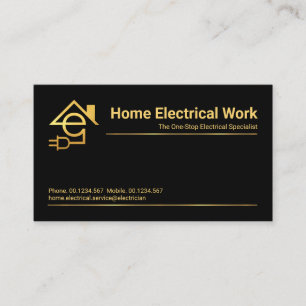 Carte De Visite Ligne d'or professionnelle minimaliste électrique