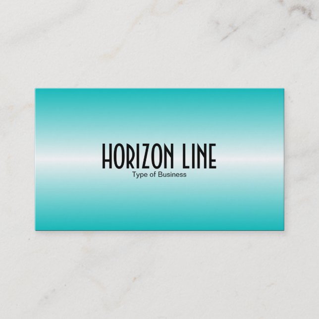Carte De Visite Ligne Horizon - Cyan profond (Devant)