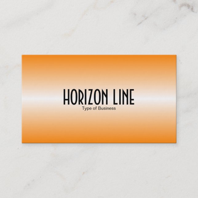 Carte De Visite Ligne horizontale - orange (Devant)