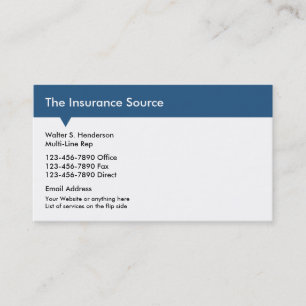 Carte De Visite Ligne multi représentant d'assurance