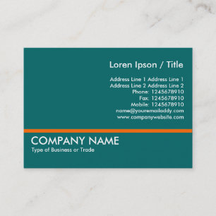 Carte De Visite Ligne orange - Vert