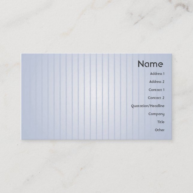 Carte De Visite Lignes bleues - affaires (Devant)