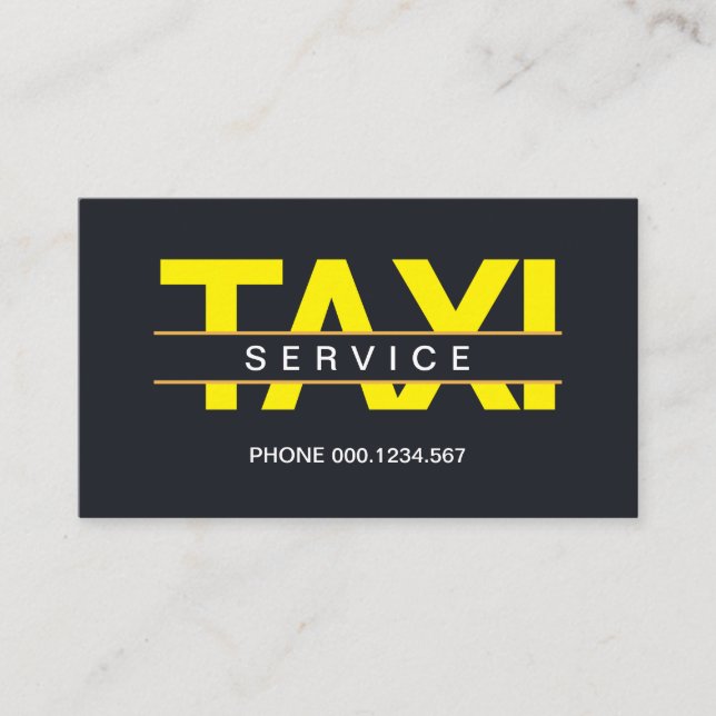 Carte De Visite Lignes Brown simples et élégantes Placard Taxi Dri (Devant)