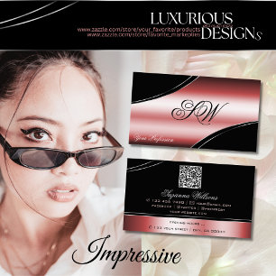 Carte De Visite Lignes courbes rouges rouges rouges noires précair