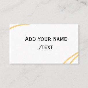 Carte De Visite lignes de texte de message de nom de bordure espag