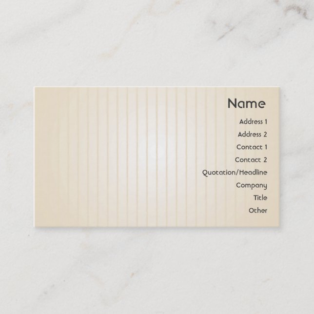 Carte De Visite Lignes jaunes - affaires (Devant)