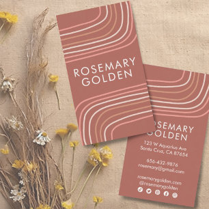 Carte De Visite Lignes neutres douces Minimalistes Simple Élégant