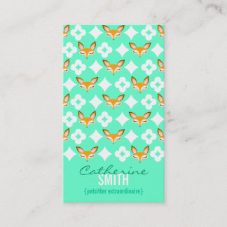 Carte De Visite Lil Foxie - verticale mignonne Bizcards de motif