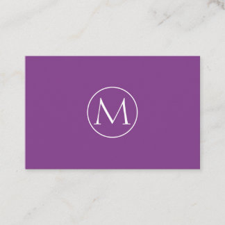 Carte De Visite Lila Minimale Monogramme Visitenkarte
