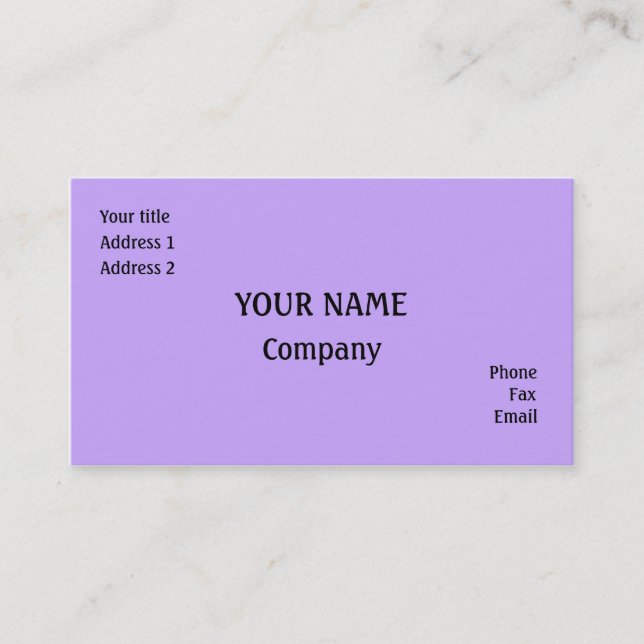 Carte De Visite Lilac (Devant)