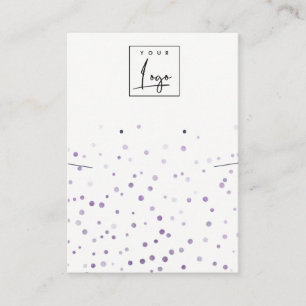 Carte De Visite Lilac Aquarelle Confetti Logo d'oreille Collier