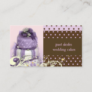 Carte De Visite Lilac/lavande/Gâteau au chocolat, boulangerie