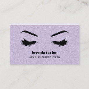 Carte De Visite LILAC LEATHER chic Eyelash Browbar professionnel
