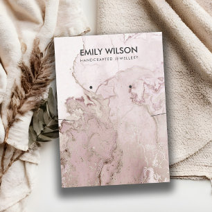 CARTE DE VISITE LILAC MAUVE AGATE MARBRE NECKLACE STUD AFFICHAGE