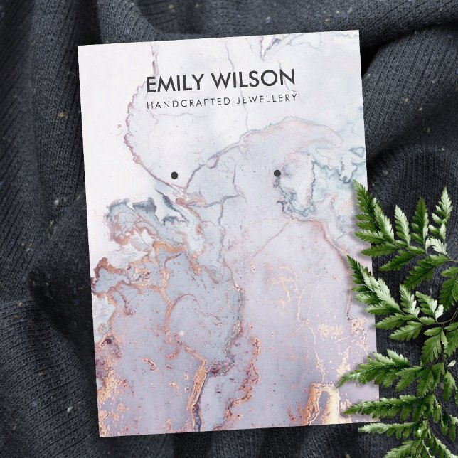 CARTE DE VISITE LILAC MAUVE BLUE AGATE MARBRE EARRÊT AFFICHAGE (Créateur téléchargé)