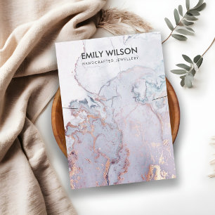 CARTE DE VISITE LILAC MAUVE BLUE AGATE MARBRE ÉCRAN DE LACE