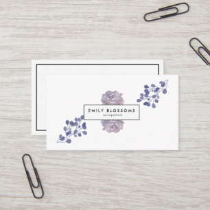 Carte De Visite Lilac Purple Aquarelle Fleur Fidélité