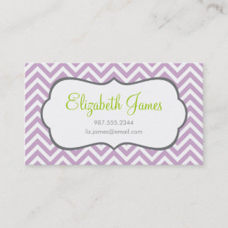 Carte De Visite Lilac Purple Chevron