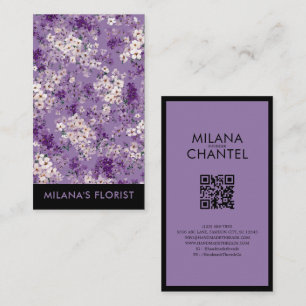 Carte De Visite Lilas Daisy Fleuriste Fleur Moderne Tendance