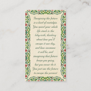Carte De Visite L'imagination de l'avenir est un genre de citation