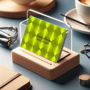 Carte De Visite Lime Vert Métallurgie Look Carreaux Diamants