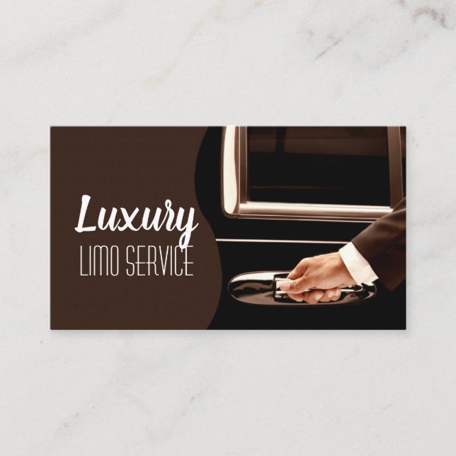 Carte De Visite Limo Service Driver, Cab, Taxi Business Card (Devant)