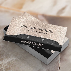 Carte De Visite Limousine Luxe Limo & Car Service Gold Parties sci