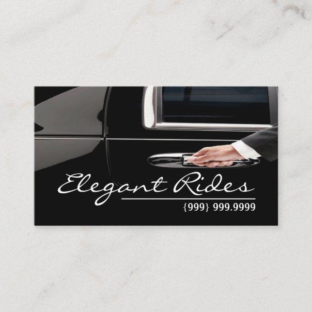Carte De Visite Limousines Limo Car Services Driver Business Card (Devant)