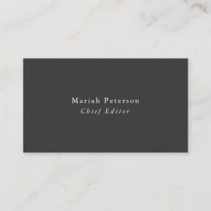 Carte De Visite Lin Élégant Professionnel Gris Blanc Minimaliste