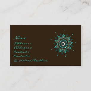 Carte De Visite L'Inde ! Teal • Profilecard