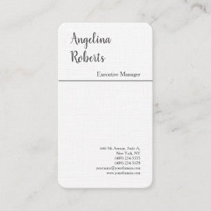 Carte De Visite Linéaire tendance écriture professionnel simple mi