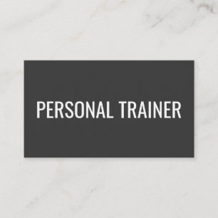 Carte De Visite Linen Grey Personal Trainer Fitness Minimaliste