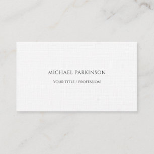 Carte De Visite Linen tendance minimaliste professionnel