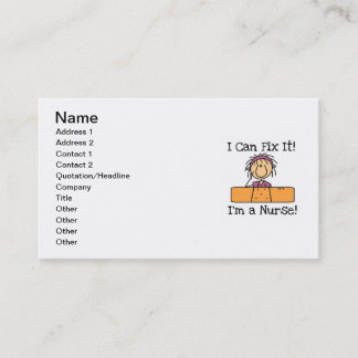 Carte De Visite L'infirmière I peut le fixer T-shirts et cadeaux