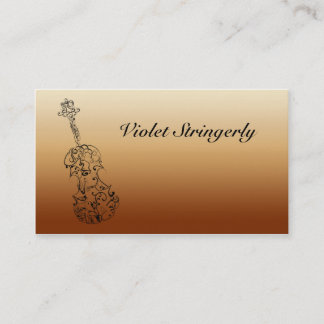 Carte De Visite L'information de contact de violoniste