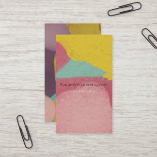 Carte De Visite Linge aquarelle art Jaune Peinture Coloré