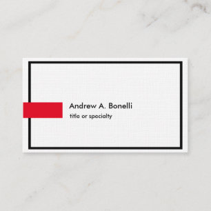 Carte De Visite Linge clair noir blanc rouge professionnel moderne