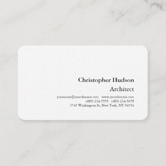 Carte De Visite Linge d'architecte professionnel noir blanc