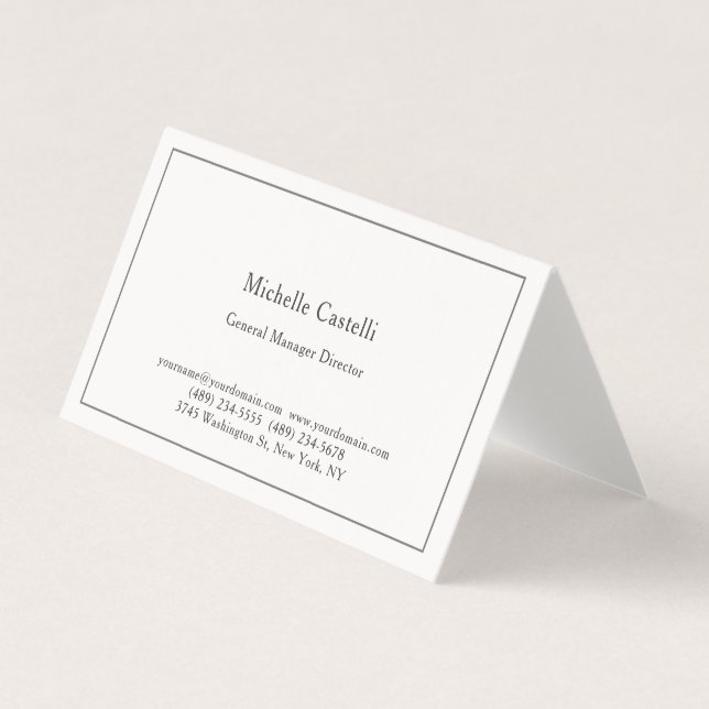 Carte De Visite Linge de luxe professionnel unique classique paste (Devant)