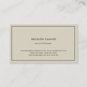 Carte De Visite Linge de luxe professionnel unique classique simpl