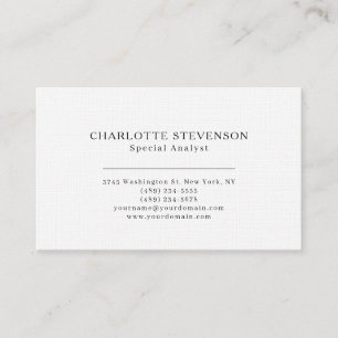 Carte De Visite Linge de luxe tendance professionnel uni minimalis