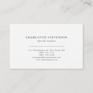 Carte De Visite Linge de luxe tendance professionnel uni minimalis
