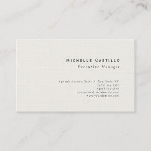 Carte De Visite Linge de qualité minimaliste moderne et simple