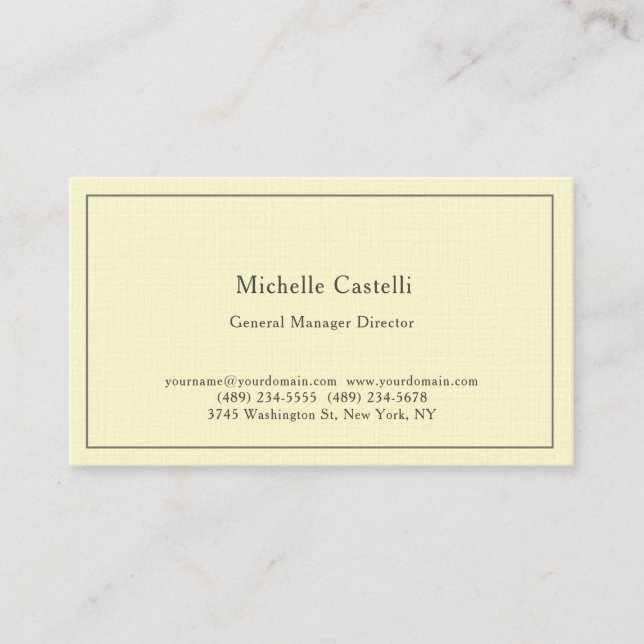Carte De Visite Linge de qualité professionnel unique classique si (Devant)