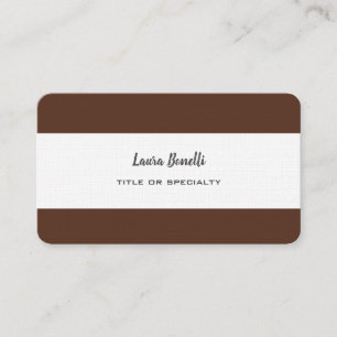 Carte De Visite Linge de qualité professionnelle Brown blanc moder