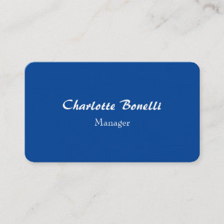 Carte De Visite Linge de qualité supérieure minimaliste bleu profo