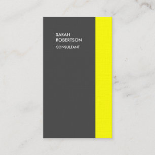 Carte De Visite Linge Jaune Gris Moderne Minimaliste Plain Élégant