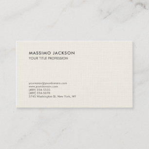 Carte De Visite Linge Minimaliste Classique Simple Professionnel